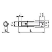 エスコ 3/8”DRx 9/16” ディープソケット(六角) EA618JL-128 1セット(5個)（直送品）
