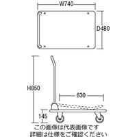 エヌケーキャリーキャスター シングルフットブレーキ付台車 NS150FB 1台（直送品）