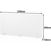 オカムラ 飛沫防止パネルセット シングルタイプ 幅1200×奥行150×高さ600mm クリア 8TFPBF GG57 1セット（取寄品）