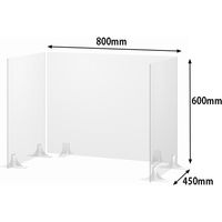 オカムラ 飛沫防止パネルセット コノ字 幅800×奥行450×高さ600mm クリア 8TFPBK GG57 1セット(3台入)（取寄品）