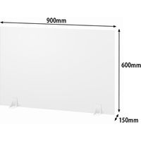 オカムラ 飛沫防止パネルセット シングルタイプ 幅900×奥行150×高さ600mm クリア 8TFPBE GG57 1セット（取寄品）