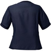 フォーク nuovo オーバーブラウスFB71391 ネイビー×ブラック 15号 FB71391-7-15（直送品）