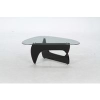 不二貿易 ルーク ガラスセンターテーブル 幅1000×奥行750×高さ405mm ブラック 96140 1台（直送品）