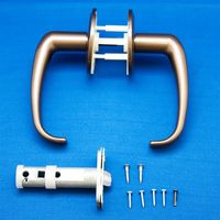和気産業 室内用レバー錠 通路用セット 通路の錠 樹脂製 ブロンズ バックセット60cm SET-003B 1セット（直送品）
