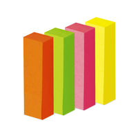 コクヨ タックメモ 蛍光色 付箋ミニ 50×15mm メ-1315N 1セット（25冊：5冊×5パック）