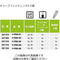 アズワン 安全キャップ(GL45ボトル用) 2ポート 307909 1セット 1-1735-32（直送品）