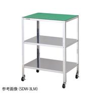 アズワン ステンレス製導電ワゴン 組立式 導電マット付 460×310×809mm SDW-3RM 1台 4-2090-02（直送品）