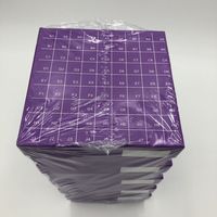 アズワン ヒンジ開閉フリーザーボックス(9×9) 紫 5個入 R2781-P 1パック(5個) 4-1865-05（直送品）