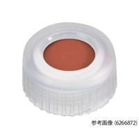 オートサンプラー用バイアルキャップ(キャップ規格9ー425用) 透明スクリューキャップ+セプタム(TEF/ゴム) 100個入 6266872（直送品）