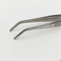 清水アキラ ステンレス製ピンセット 先曲 125mm 6-531-19 1本（直送品）
