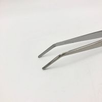 清水アキラ ステンレス製ピンセット 先曲 240mm 6-531-22 1本（直送品）