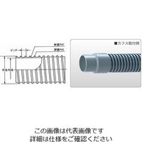 東拓工業 塩ビダクトホース(EE) 203.7×217.1mm 1m 21107-200 1m(1m) 3-9508-23（直送品）