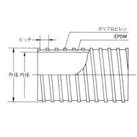 東拓工業 耐寒耐熱ダクトホース TACヘランダクト 38mm 21108-038 1m(1m) 4-2626-01（直送品）