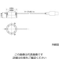 オプター USB式リング型LED照明 24/白色 LRF-40/28W(USB)-24 1個 4-1791-01（直送品）