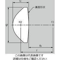 レックス 非球面レンズ 39mm 39C60 1枚 4-1826-18（直送品）