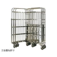 テックサス ステンレスロールボックスパレット マイティキャリー 850×660×1700mm MC-5D 1台 4-1928-05（直送品）