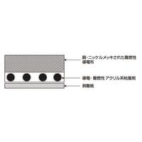 アズワン 導電布テープ ノンハロゲン 13mm×170μm×50m 4-1323-01 1巻（直送品）