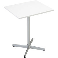 ストア・エキスプレス カフェテーブル メラミンタイプ ホワイト ブラック脚 6301-2002 1本（直送品）