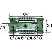 New Hikari (ニューヒカリ) バネ丁番 両開 65 塗 清水 2個（直送品）