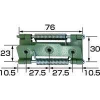 New Hikari (ニューヒカリ) バネ丁番 両開 75 塗 清水 2個（直送品）