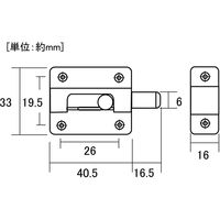 New Hikari (ニューヒカリ) ステンレス 丸棒ラッチ 40 HL 清水 10個（直送品）