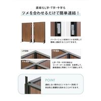 Netforce GOOLOO パーテーション ホワイトボード 幅1200×奥行32×高さ1800mm ブラック 1枚（直送品）