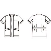 住商モンブラン ジャケット　メンズ　半袖 白/ターコイズ 72-1214 5L 1枚（直送品）