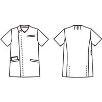 住商モンブラン スクラブ メンズ 半袖 ターコイズ/ネイビー 72-1354 1枚　スクラブ（直送品）