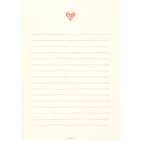 便箋 しあわせ 24枚入 ハート柄 20469006 1セット（3冊） デザインフィル（直送品）