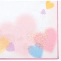 デザインフィル カラー色紙 Sサイズ ラメ ハート柄 33120006 1セット(5枚)