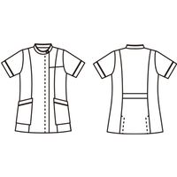 住商モンブラン ジャケット　レディス　半袖 白/ネイビー 73-2319 SS 1枚（直送品）