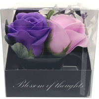 【お祝い・ギフト】Blossom of thoughts  ソープフラワープチ　パープル　1セット（2個入り） ティーサイド（直送品）