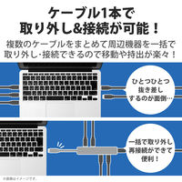 ドッキングステーション タイプC ハブ HDMI USBポート×3 LAN USBハブ DST-C17SV/EC エレコム 1個（直送品）