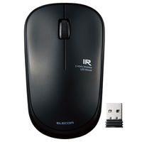 ワイヤレスマウス 静音マウス 無線 2.4GHz 3ボタン IR 省電力 抗菌 ブラック M-IR07DRSKBK エレコム 1個（直送品）