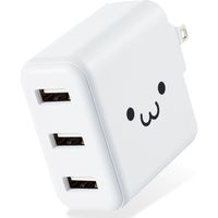USB充電器 コンセント USB-A×3 合計3.6A スマホ タブレット充電 しろちゃん MPA-ACU12WF エレコム 1個