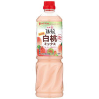 ミツカン 業務用 フルーティス りんご酢白桃ミックス 1000ml　６倍濃縮タイプ　大容量　飲むお酢　リンゴ酢 3本