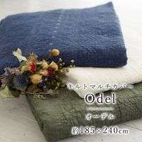 スミノエ サンドウォッシュキルト キルトマルチカバー オーデル 1850×2400mm ネイビー 1枚（直送品）