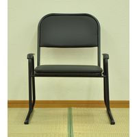 エイ・アイ・エス 楽座椅子 ロータイプ ブラック RCH-04BK-4PCS 1セット(4脚入)（直送品）