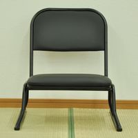 エイ・アイ・エス 楽座椅子 ロータイプ ブラック RCL-01BK-4PCS 1セット(4脚入)（直送品）