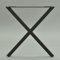 エイ･アイ･エス テーブルキッツ用 テーブル脚 X型 幅630×奥行85×高さ670mm ブラック TBK-X BK 1セット（直送品）