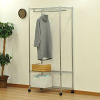 エイ・アイ・エス スチールワードローブ 25φ 幅900×奥行450×高さ1840mm メッキ YHR-904518 1台（直送品）