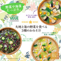 ひかり味噌 大地と海の野菜を食べる3種のおみそ汁 30食 2袋
