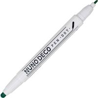 KAWAGUCHI ヌノデコペン ドット ツインタイプ グリーン 15-342 1セット（4本）（直送品）