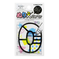 KAWAGUCHI ぬりえワッペン O アイロン接着&シール 15-362 1セット(3個)（直送品）