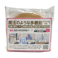 平滑面用 強力・透明・多用途両面テープ KT1-255 1mm厚×幅25mm×5m プランドゥーアイ 1セット（5巻）