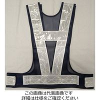 エース神戸 高輝度反射 安全ベスト V70-A型 サイズ調整型 テープ幅:70mm 緑×黄 V70-GL-A 1着（直送品）