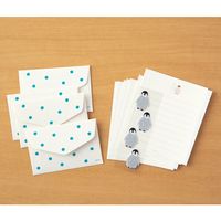 ミニレターセット シール付 ペンギン柄 86304006 1セット（3冊） デザインフィル（直送品）