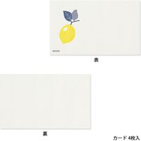 カードセット 名刺サイズ 活版 レモン柄 88565006 1セット（4冊） デザインフィル（直送品）