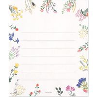 デザインフィル ミニレターセット シール付 ドライフラワー柄 91802609 1セット(3冊)