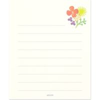 ミニレターセット シール付 水彩柄 91802610 1セット（3冊） デザインフィル（直送品）